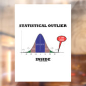 Statistische buitenste Humor van de Bell Curve Raamsticker (Vel 2)