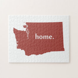 Statistische kaart voor thuissilhouette Washington Legpuzzel