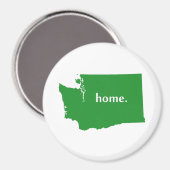 Statistische kaart voor thuissilhouette Washington Magneet (Voorkant / Achterkant)