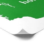 Statistische kaart voor thuissilhouette Washington Poster (Hoek)