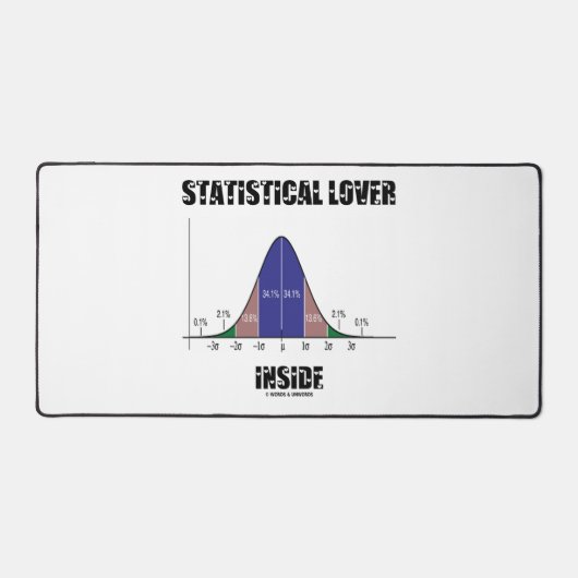 Statistische Lover in Bell Curve Geek Humor Bureaumat (Voorkant)