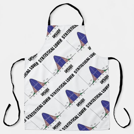 Statistische Lover in Bell Curve Geek Humor Schort (Voorkant)