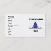 Statistische minnaar binnen (Bell Curve) Visitekaartje (Voorkant)