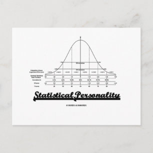 Statistische persoonlijkheid (Bell Curve) Briefkaart