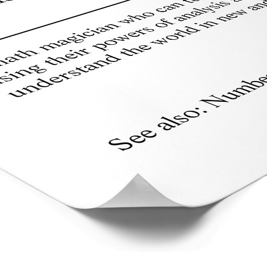 Statistist Speciaal Cadeau Poster (Hoek)