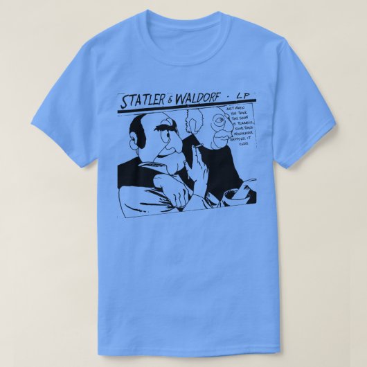 Statler en Waldorf Goede Parodie T-shirt (Design voorkant)