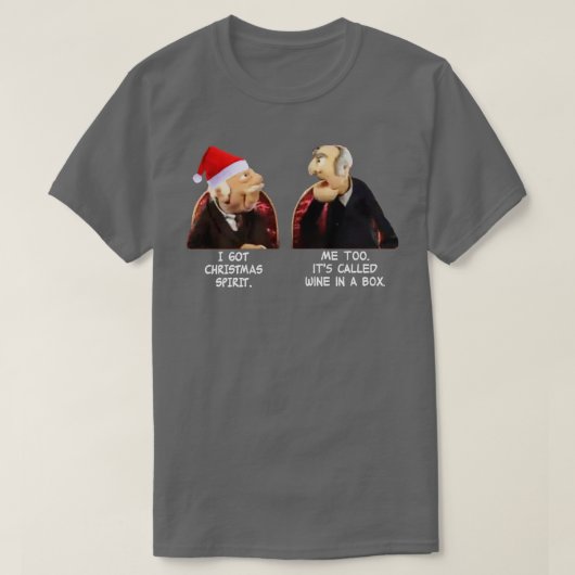Statler en Waldorf Kerstgeest T-shirt (Design voorkant)