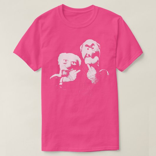 Statler en Waldorf middelvinger T-shirt (Design voorkant)