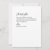 Stattige elegante foto bruiloft dank u bedankkaart (Achterkant)