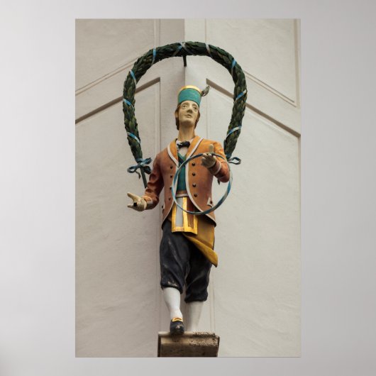 Statue Adorns A Building, Beieren Poster (Voorkant)