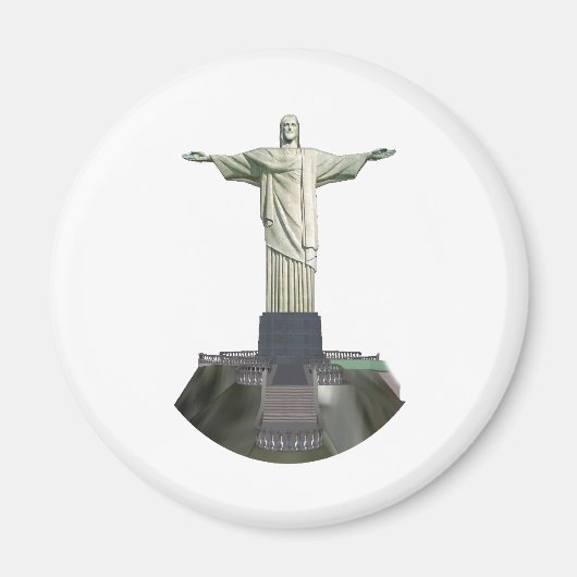 Statue: Christus de Redeemer: 3D-model: Magneet (Voorkant)