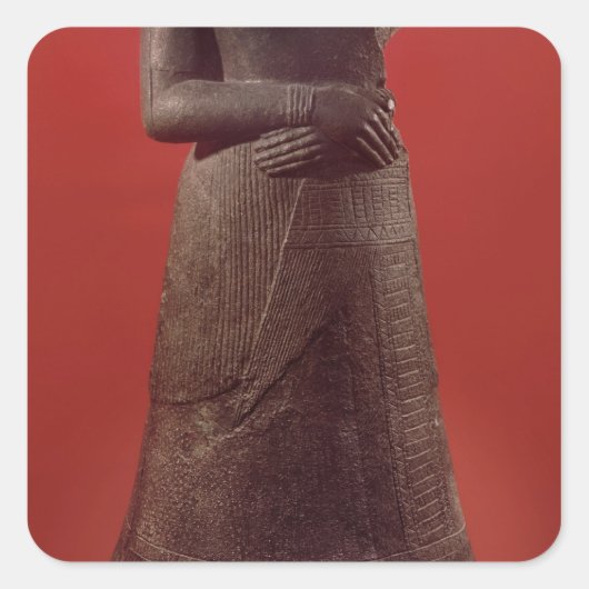 Statue de la Napirasu, echtgenote van Elamite King Vierkante Sticker (Voorkant)