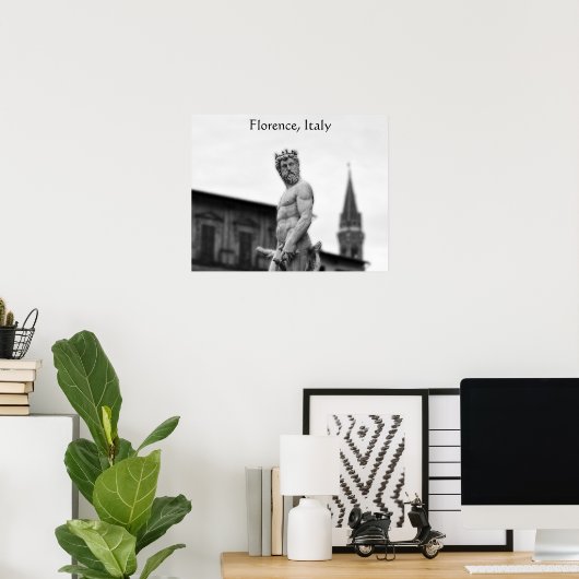 Statue du Neptune, Florence, Poster (Thuiskantoor)