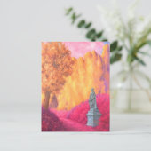 "Statue in a Garden." Postcard Briefkaart (Staand voorkant)