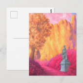 "Statue in a Garden." Postcard Briefkaart (Voorkant / Achterkant)