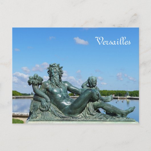 Statue La Loire in de tuin van het kasteel van Ver Briefkaart (Voorkant)
