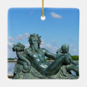 Statue La Loire in de tuin van het kasteel van Ver Keramisch Ornament (Achterkant)