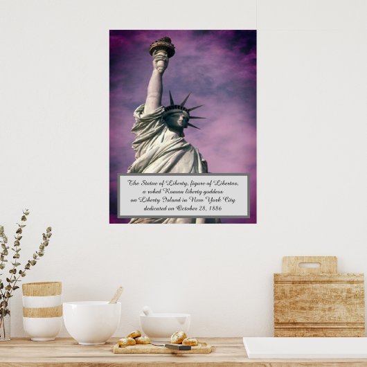 Statue Lady Liberty NY Poster (Keuken)