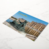 Statue Le Rhone in the garden of Versailles castle Folie Feestdagenkaart (Gedraaid)