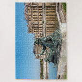 Statue Le Rhone in the garden of Versailles castle Legpuzzel (Verticaal)