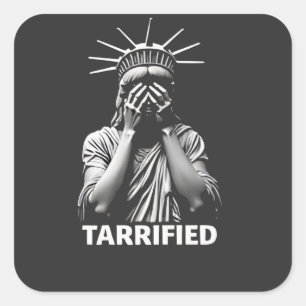 Statue Liberty New York America officieel aangekon Vierkante Sticker