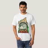 STATUE LIBERTY OMERTA MOB COSA NOSTRA NYC GRAFFITI T-SHIRT (Voorkant volledig)