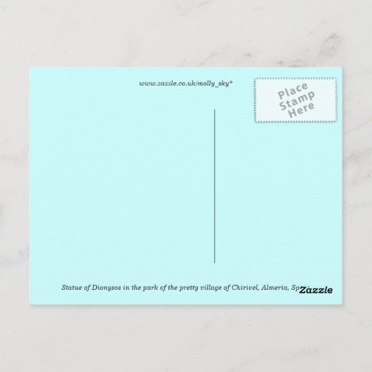 Statue of Dionysos - Chirivel, Almeria, Spanje Briefkaart (Achterkant)
