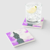 Statue of Freedom Stone Onderzetter (Zijkant)