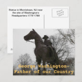 Statue of George Washington Morristown New Jersey Briefkaart (Voorkant / Achterkant)