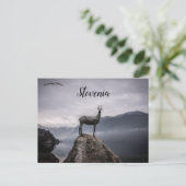 Statue of Goldhhorn Lake Bohinj Slovenia Briefkaart (Staand voorkant)