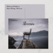 Statue of Goldhhorn Lake Bohinj Slovenia Briefkaart (Voorkant / Achterkant)