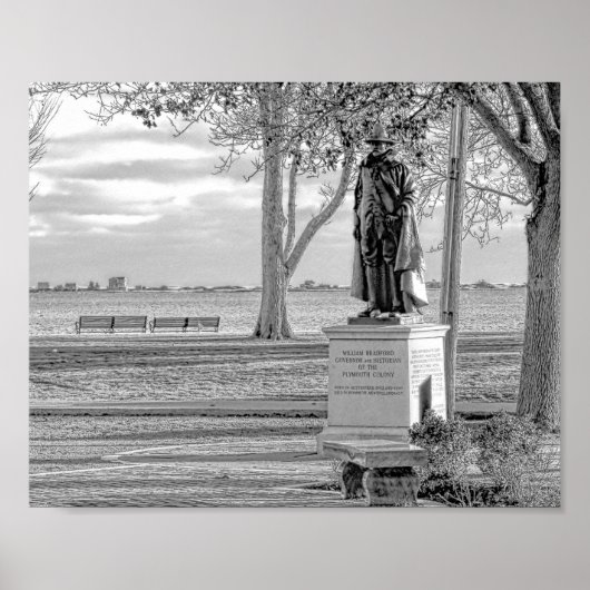 Statue of Gov. William Bradford - print (Voorkant)