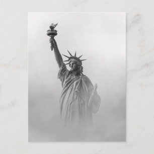 Statue of Liberty America Black and White Briefkaart