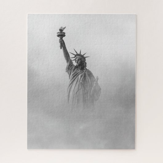 Statue of Liberty America Black and White Legpuzzel (Verticaal)