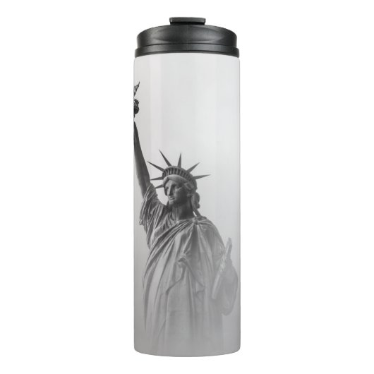 Statue of Liberty America Black and White Thermosbeker (Voorkant)