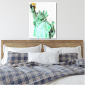 Statue of Liberty Aquarel Close-up Portret Canvas Afdruk (Insitu (Slaapkamer))