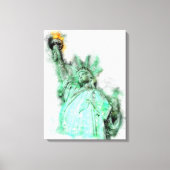 Statue of Liberty Aquarel Close-up Portret Canvas Afdruk (Voorkant)