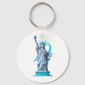 Statue of Liberty Artistic Design Phone Case” Sleutelhanger (Achterkant)