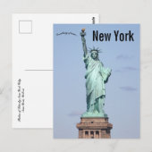 Statue of Liberty Blue Sky New York, Verenigde Sta Briefkaart (Voorkant / Achterkant)