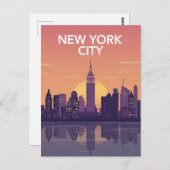 Statue of Liberty Bold Graphic Est 1886 Briefkaart (Voorkant / Achterkant)