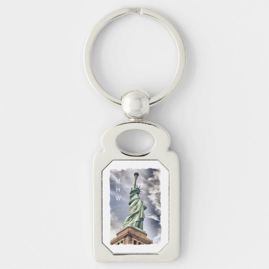 Statue of Liberty custom monogram key chain Sleutelhanger (Voorkant)