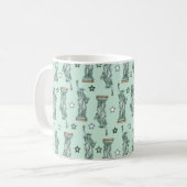 Statue of Liberty - Green Stars Coffee Mug Koffiemok (Voorkant links)