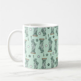 Statue of Liberty - Green Stars Coffee Mug Koffiemok
