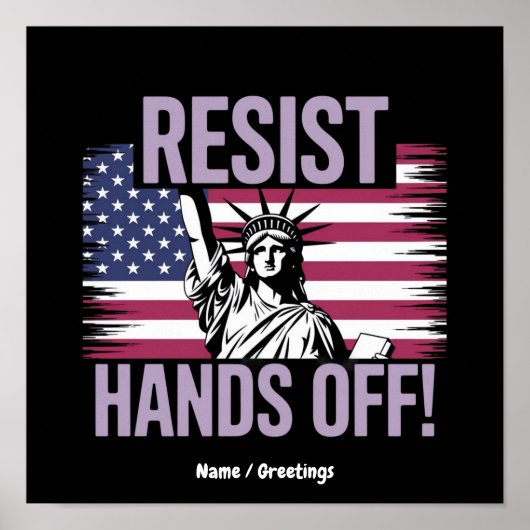 Statue of Liberty Handen Af Protest Weerstand  Poster (Voorkant)