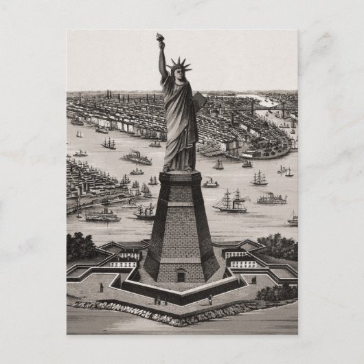 Statue Of Liberty In New York Harbor Briefkaart (Voorkant)