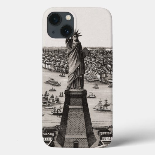 Statue Of Liberty In New York Harbor Case-Mate iPhone Case (Achterkant)
