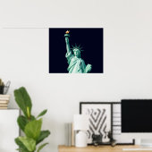 Statue of Liberty Minimalist Geometric Poster (Thuiskantoor)