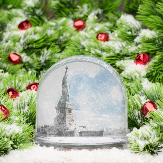Statue of Liberty New York City – Manhattan Sneeuwbol (Kerstmis)