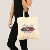 Statue of Liberty Pastel NYC Illustration Tote Bag (Voorkant (product))