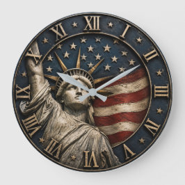 Statue of Liberty Patriotic American Flag USA Grote Klok